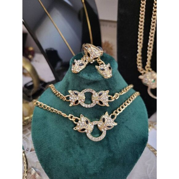 No Brand Jewelry - 4-piece Leopard jewelery set